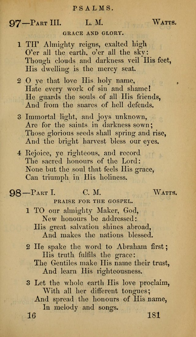 The Psalms and Hymns, with the Doctrinal Standards and Liturgy of the Reformed Protestant Dutch Church in North America page 189