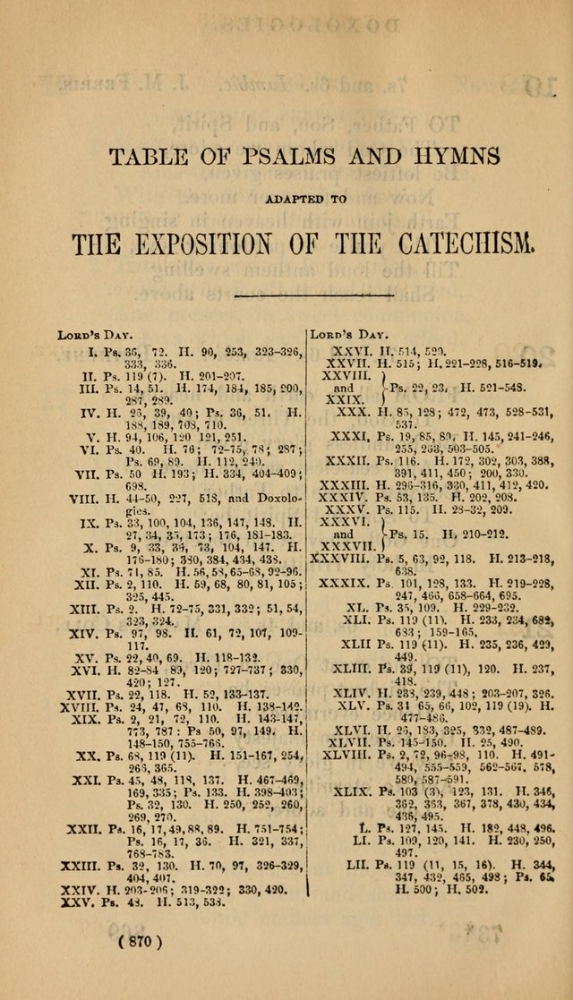 The Psalms and Hymns, with the Doctrinal Standards and Liturgy of the Reformed Protestant Dutch Church in North America page 1904