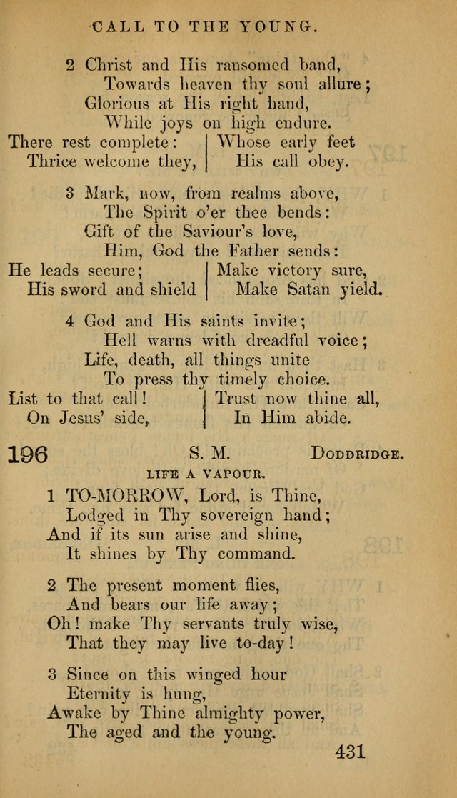 The Psalms and Hymns, with the Doctrinal Standards and Liturgy of the Reformed Protestant Dutch Church in North America page 439