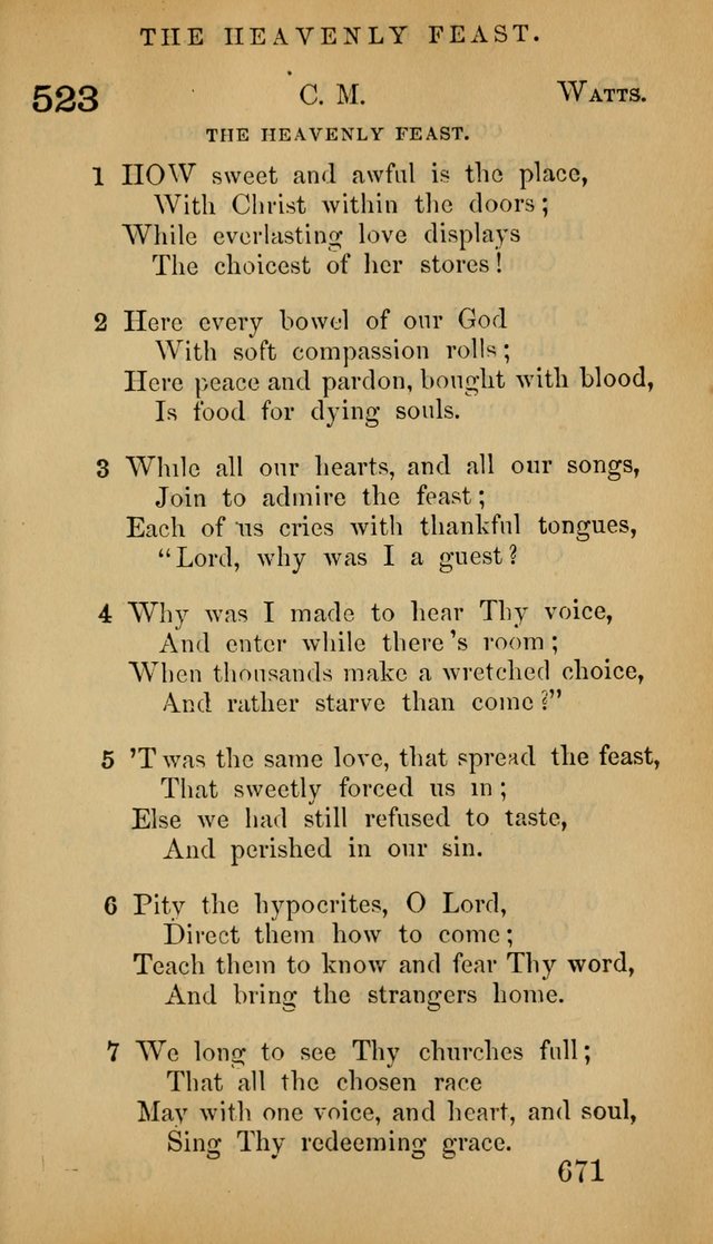 The Psalms and Hymns, with the Doctrinal Standards and Liturgy of the Reformed Protestant Dutch Church in North America page 679