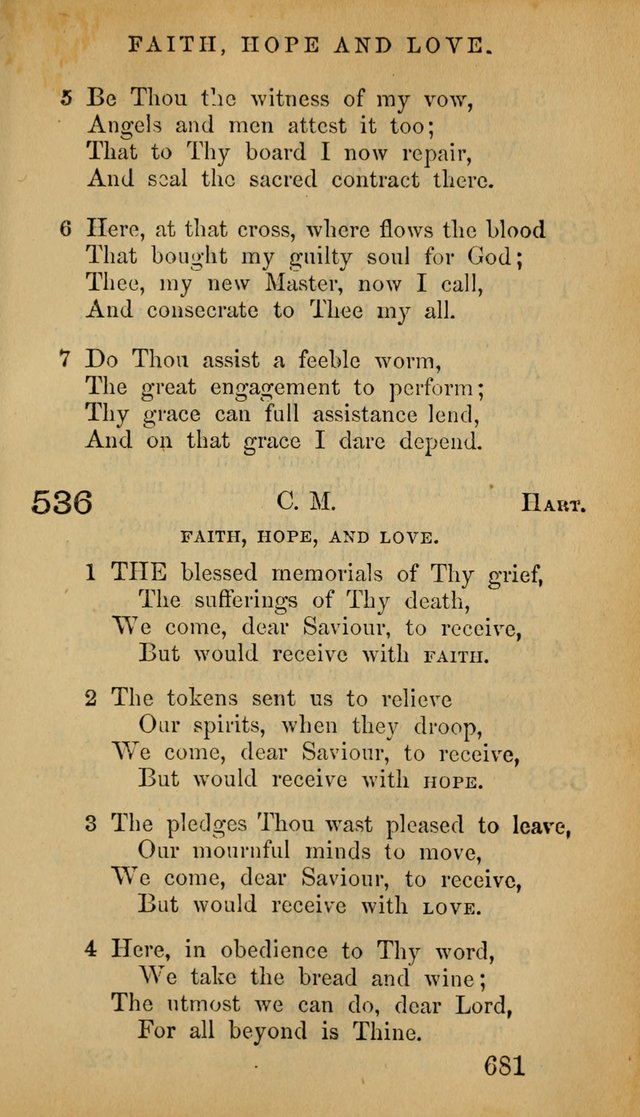 The Psalms and Hymns, with the Doctrinal Standards and Liturgy of the Reformed Protestant Dutch Church in North America page 689