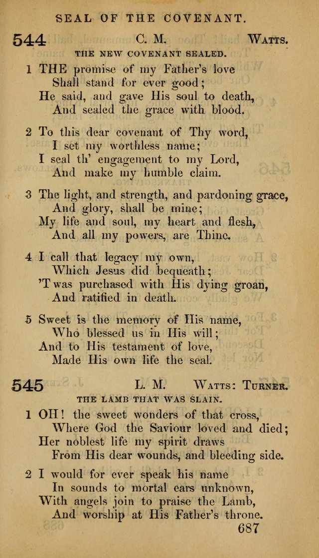 The Psalms and Hymns, with the Doctrinal Standards and Liturgy of the Reformed Protestant Dutch Church in North America page 695