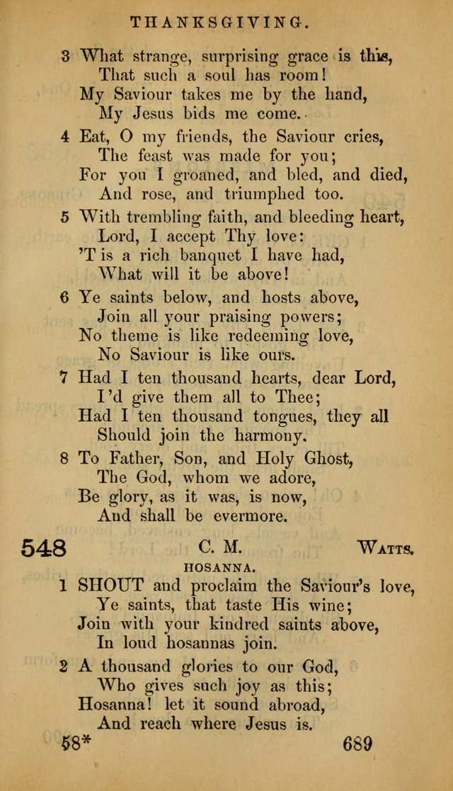 The Psalms and Hymns, with the Doctrinal Standards and Liturgy of the Reformed Protestant Dutch Church in North America page 697