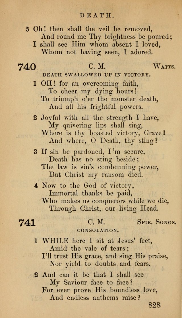 The Psalms and Hymns, with the Doctrinal Standards and Liturgy of the Reformed Protestant Dutch Church in North America page 836