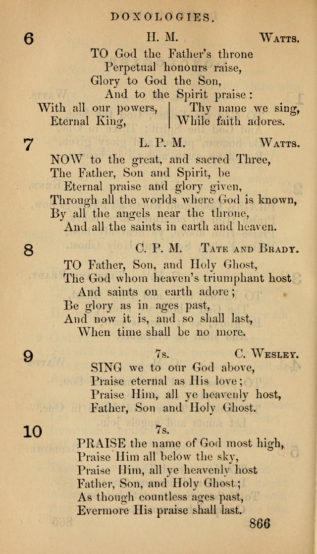 The Psalms and Hymns, with the Doctrinal Standards and Liturgy of the Reformed Protestant Dutch Church in North America page 874