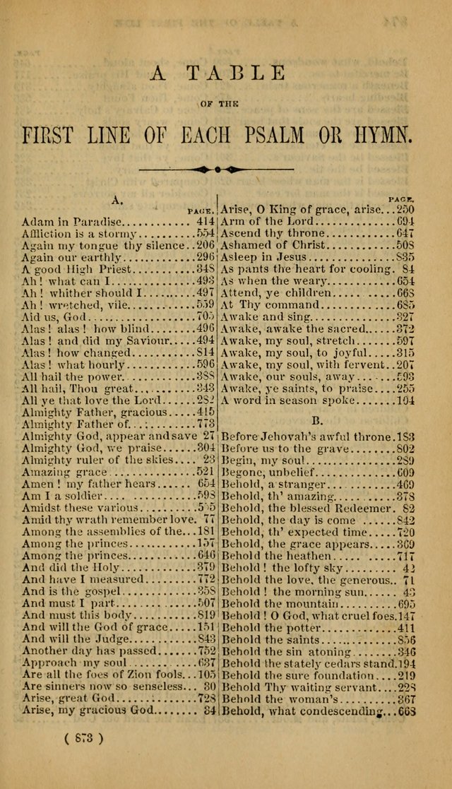 The Psalms and Hymns, with the Doctrinal Standards and Liturgy of the Reformed Protestant Dutch Church in North America page 881