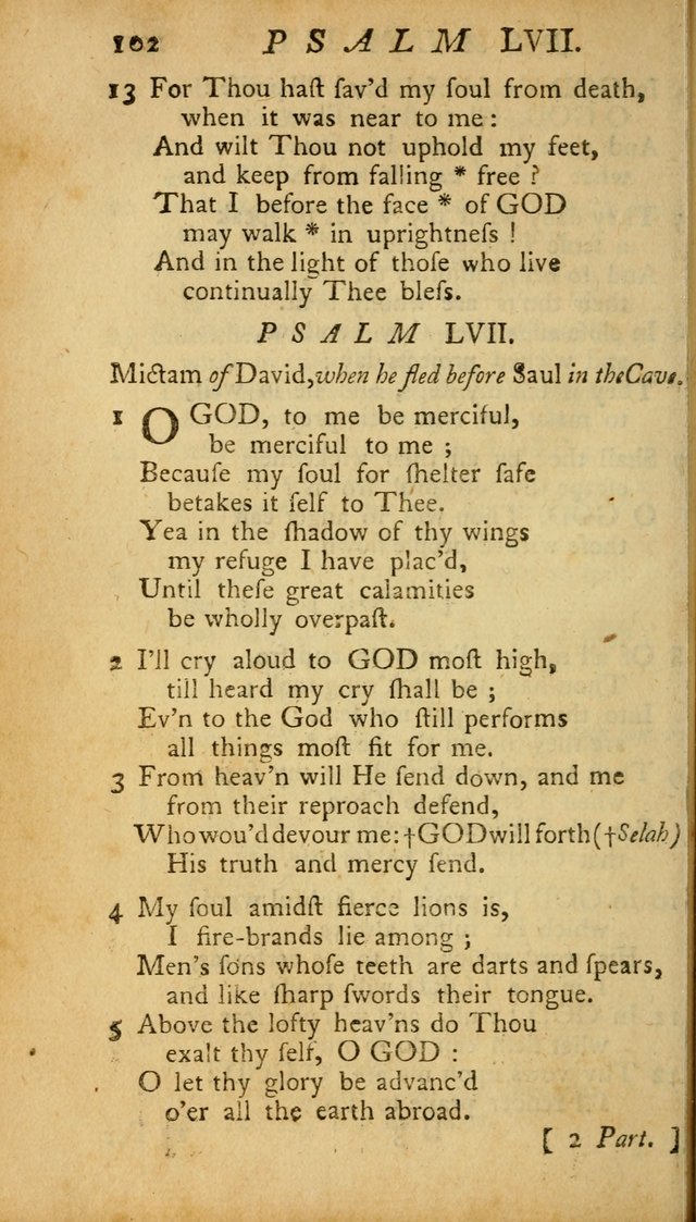 The Psalms, Hymns and Spiritual Songs of the Old and New Testament, faithully translated into English metre: being the New England Psalm Book (Rev. and Improved) page 102