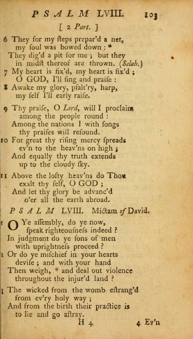 The Psalms, Hymns and Spiritual Songs of the Old and New Testament, faithully translated into English metre: being the New England Psalm Book (Rev. and Improved) page 103