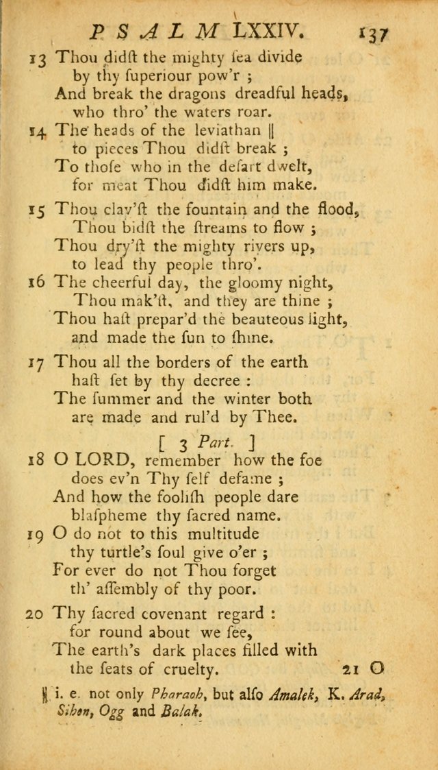 The Psalms, Hymns and Spiritual Songs of the Old and New Testament, faithully translated into English metre: being the New England Psalm Book (Rev. and Improved) page 137