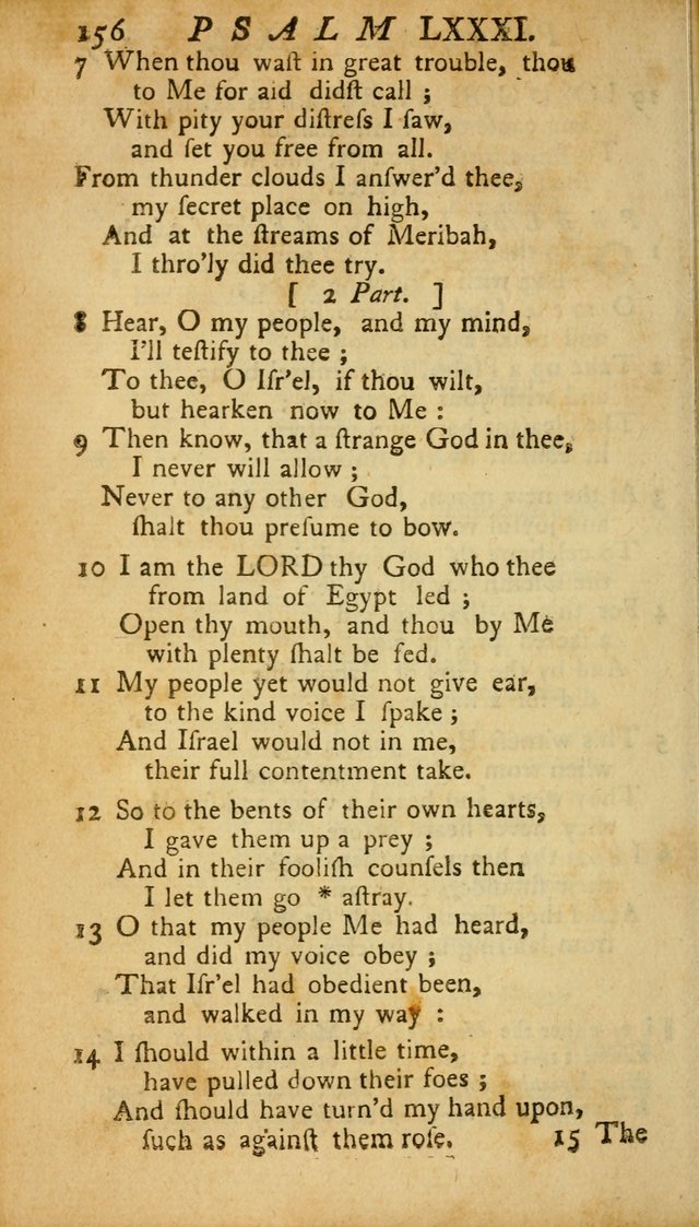 The Psalms, Hymns and Spiritual Songs of the Old and New Testament, faithully translated into English metre: being the New England Psalm Book (Rev. and Improved) page 156
