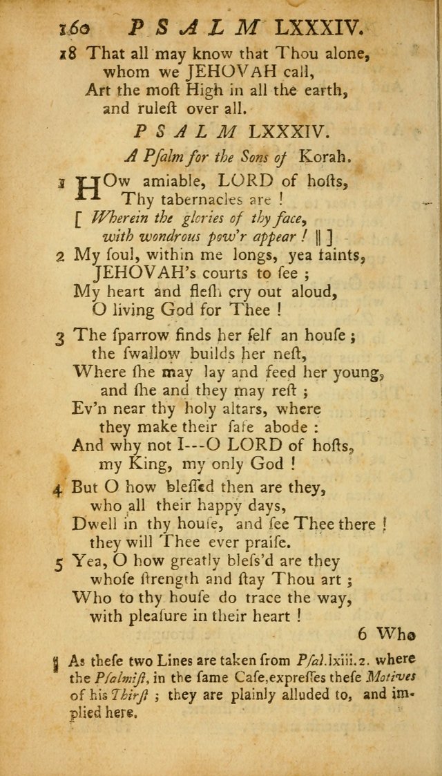 The Psalms, Hymns and Spiritual Songs of the Old and New Testament, faithully translated into English metre: being the New England Psalm Book (Rev. and Improved) page 160