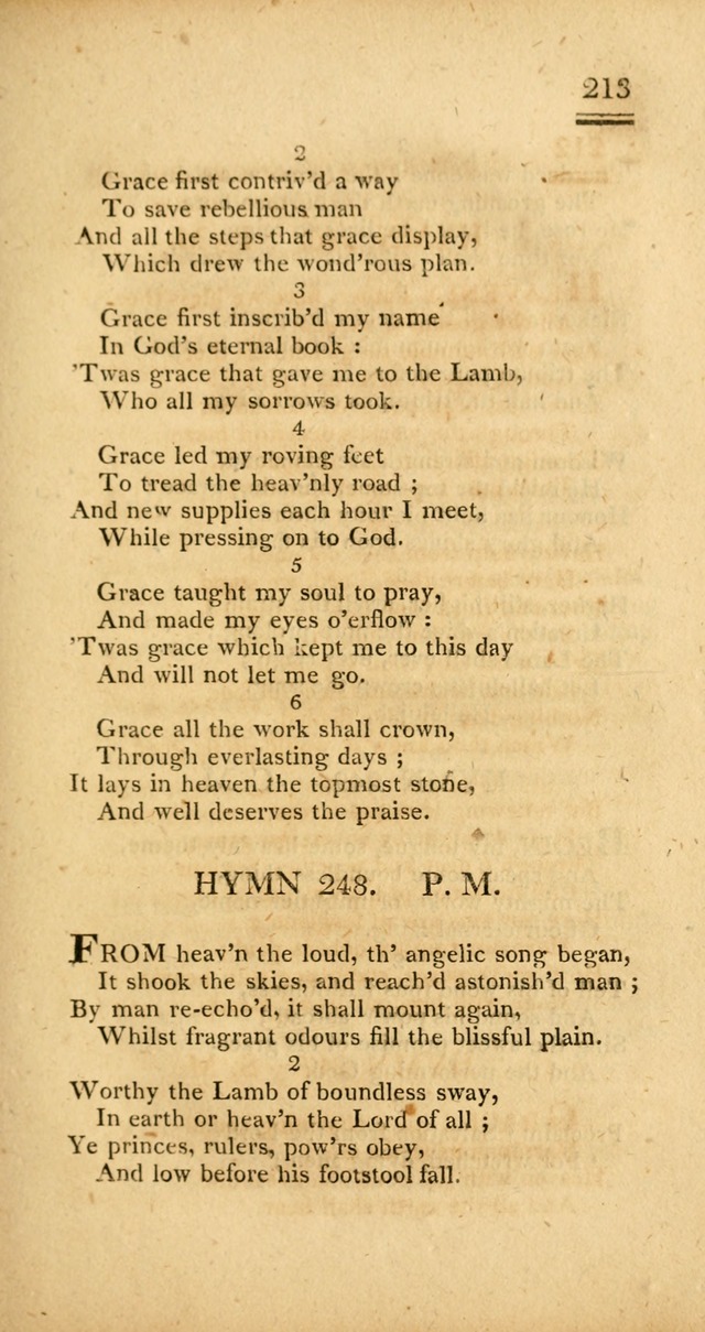 Psalms, Hymns and Spiritual Songs: selected and designed for the use of  the church universal, in public and private devotion; with an appendix, containing the original hymns omitted in the last ed. page 215