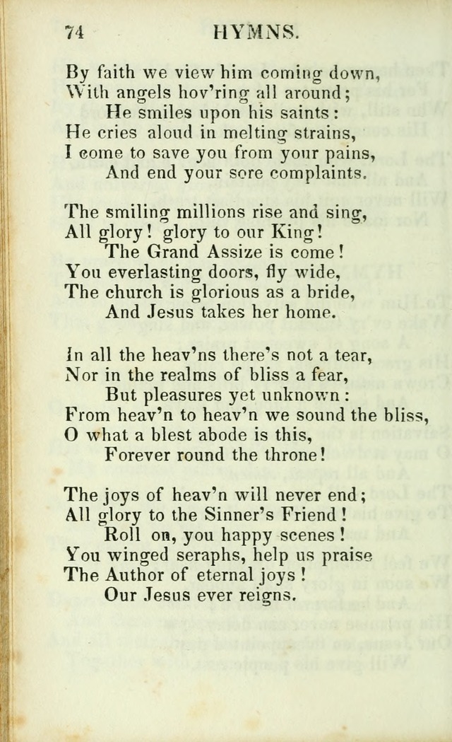 Psalms, Hymns and Spiritual Songs, Original and Selected. (14th stereotype ed.) page 74