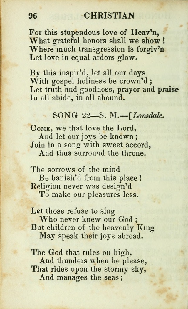 Psalms, Hymns and Spiritual Songs, Original and Selected. (14th stereotype ed.) page 96