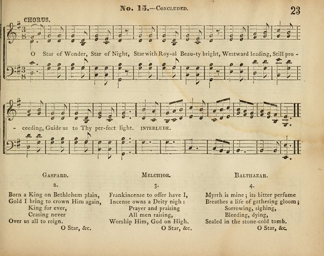 Palm Leaves: a collection of Sunday school tunes and carols for the use of the Protestant Episcopal Church page 23