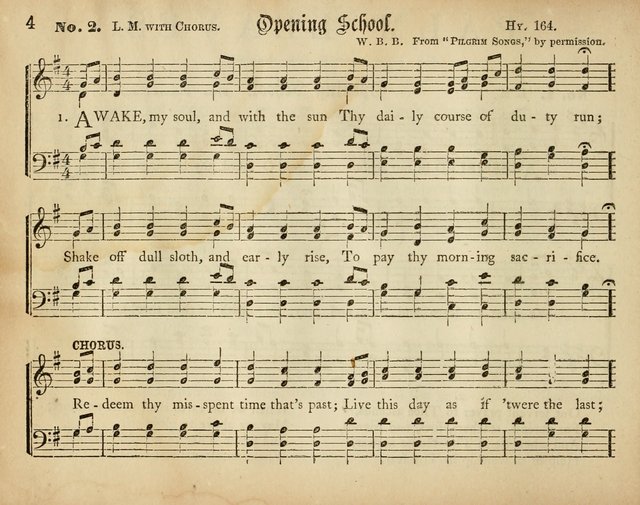 Palm Leaves: a collection of Sunday school tunes and carols for the use of the Protestant Episcopal Church page 4