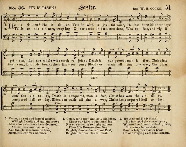 Palm Leaves: a collection of Sunday school tunes and carols for the use of the Protestant Episcopal Church page 51