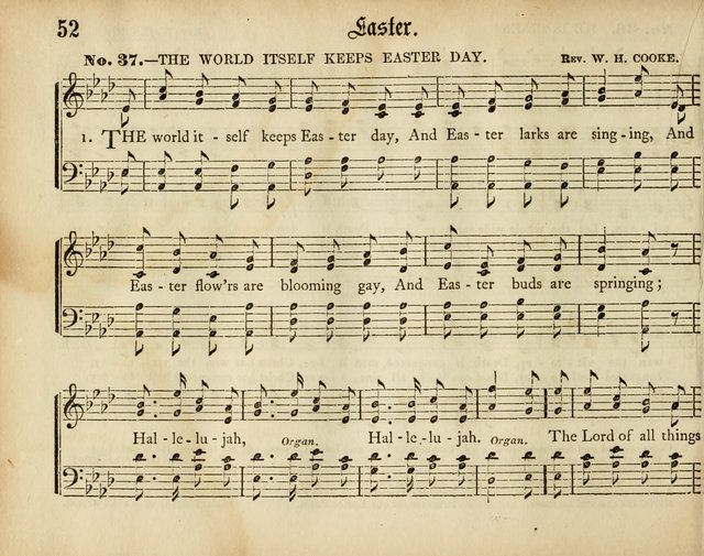 Palm Leaves: a collection of Sunday school tunes and carols for the use of the Protestant Episcopal Church page 52