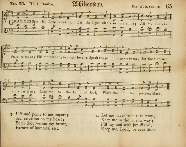 Palm Leaves: a collection of Sunday school tunes and carols for the use of the Protestant Episcopal Church page 65