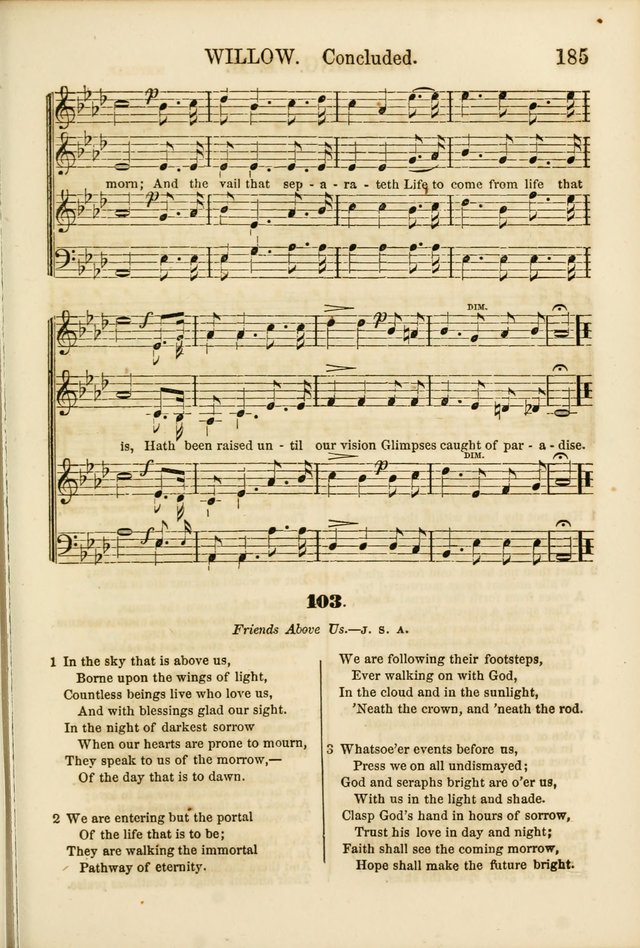 The Psalms of Life: A Compilation of Psalms, Hymns, Chants, Anthems, &c. Embodying the Spiritual, Progressive and Reformatory Sentiment of the Present Age page 185