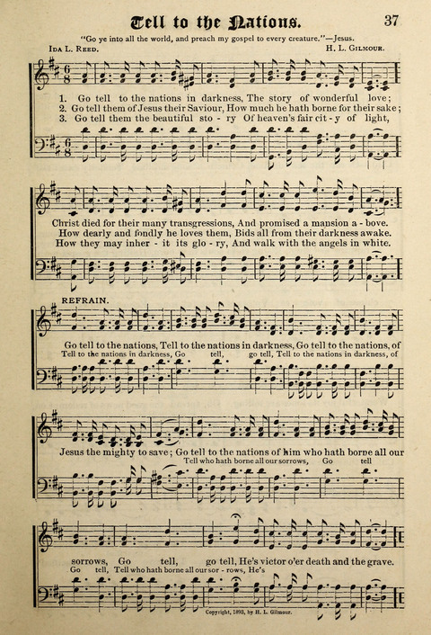 Praise in Song: a collection of hymns and sacred melodies page 37