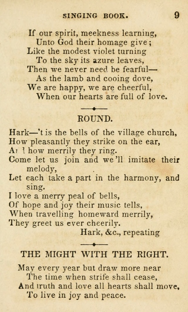 The Public School Singing Book: a collection of original and other songs, odes, hymns, anthems, and chants used in the various public schools page 11