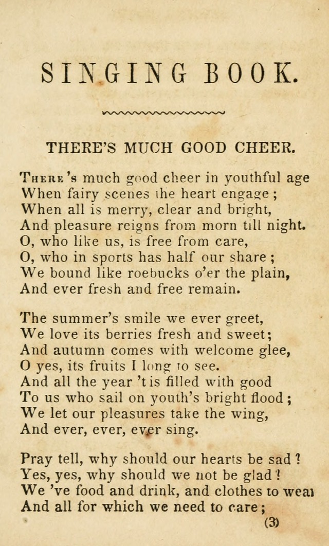 The Public School Singing Book: a collection of original and other songs, odes, hymns, anthems, and chants used in the various public schools page 3