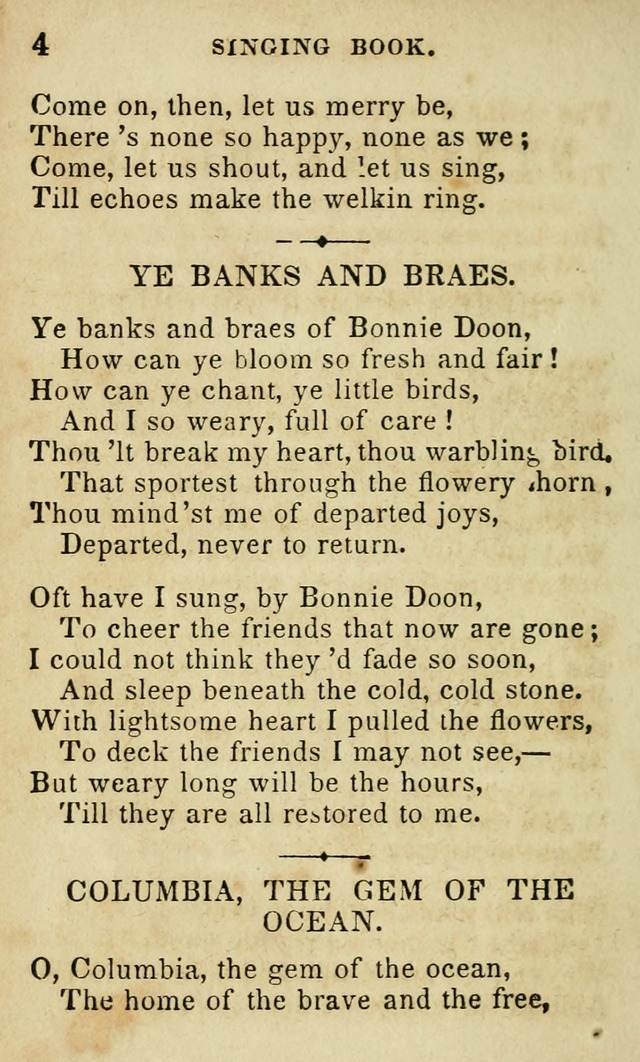 The Public School Singing Book: a collection of original and other songs, odes, hymns, anthems, and chants used in the various public schools page 6