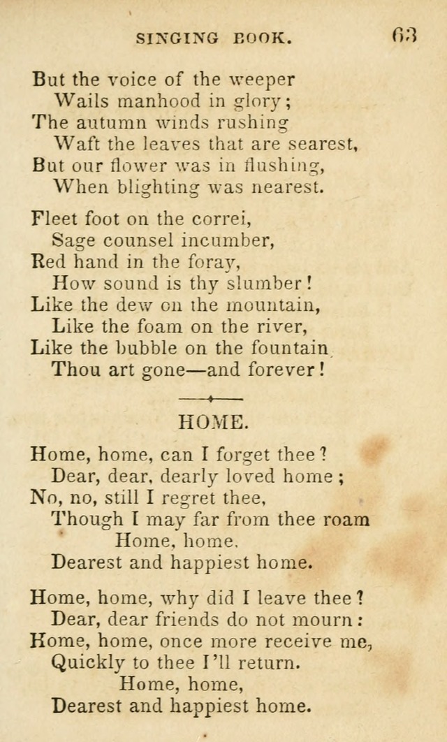 The Public School Singing Book: a collection of original and other songs, odes, hymns, anthems, and chants used in the various public schools page 67