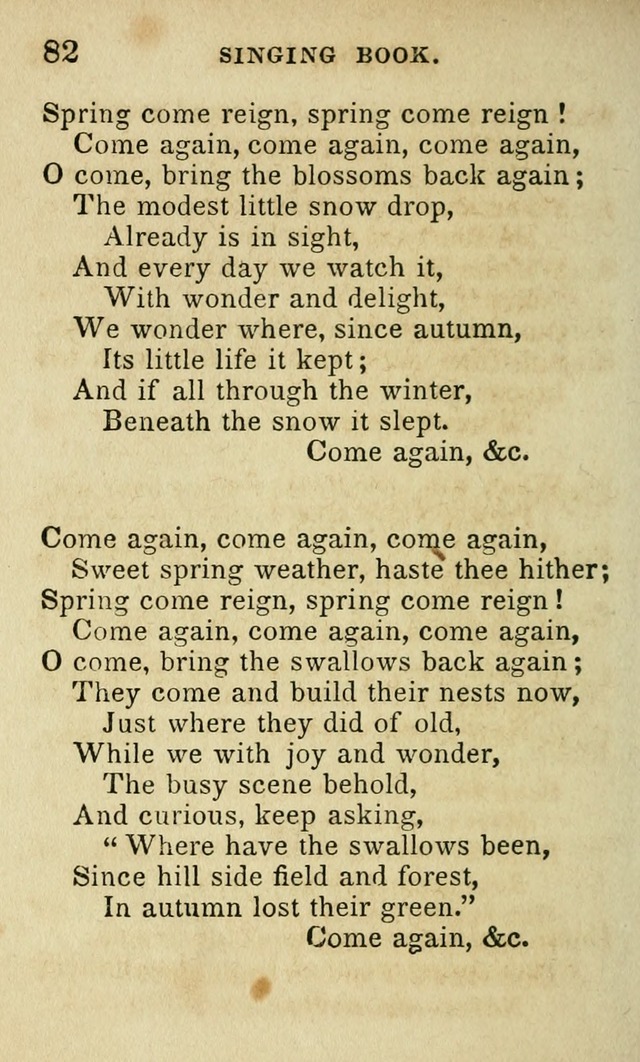 The Public School Singing Book: a collection of original and other songs, odes, hymns, anthems, and chants used in the various public schools page 86