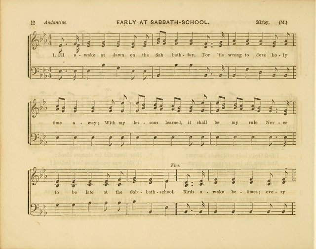 Plymouth Sabbath School Collection: or, Hymns and Tunes page 12