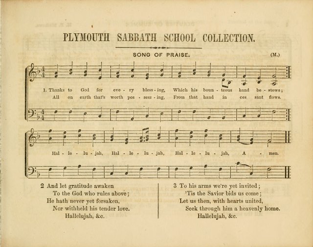 Plymouth Sabbath School Collection: or, Hymns and Tunes page 3