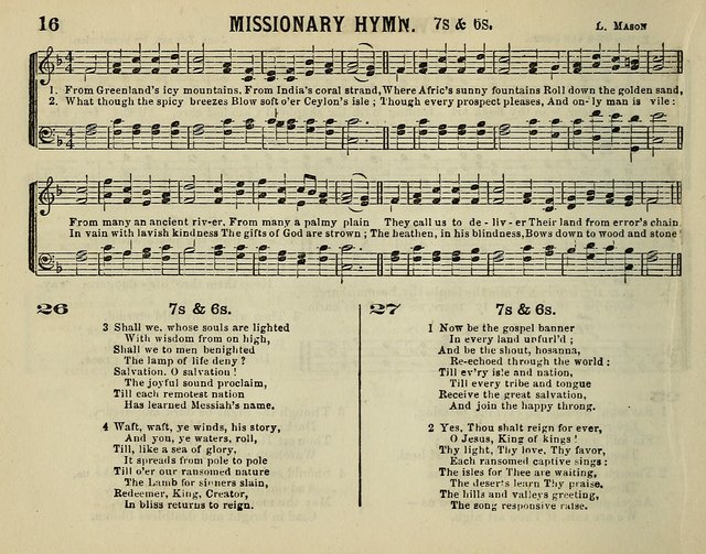 The Plymouth Sabbath School Collection of Hymns and Tunes page 16