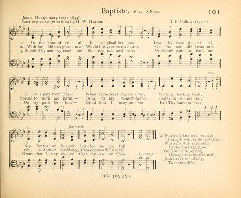 Plymouth Sunday-School Hymnal: for use in schools, prayer-meetings, and missions page 101
