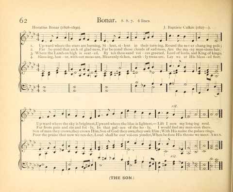 Plymouth Sunday-School Hymnal: for use in schools, prayer-meetings, and missions page 62