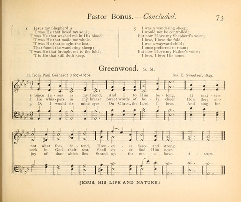 Plymouth Sunday-School Hymnal: for use in schools, prayer-meetings, and missions page 73
