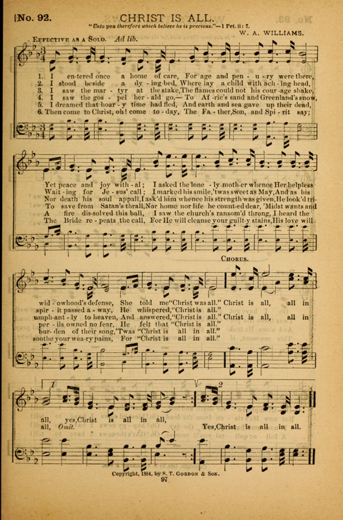 Pearls of Gospel Song: for gospel workers. a choice collection of hymns and tunes page 97