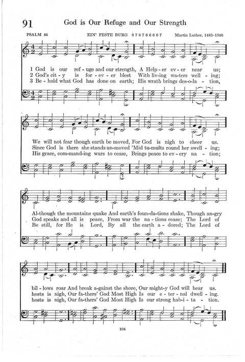 Psalter Hymnal (Red): doctrinal standards and liturgy of the Christian Reformed Church page 104