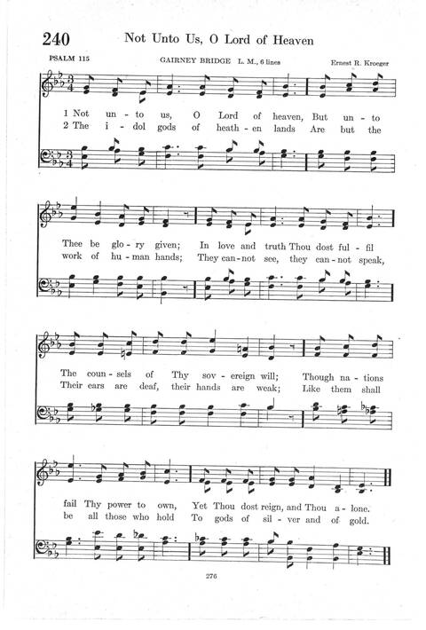 Psalter Hymnal (Red): doctrinal standards and liturgy of the Christian Reformed Church page 276