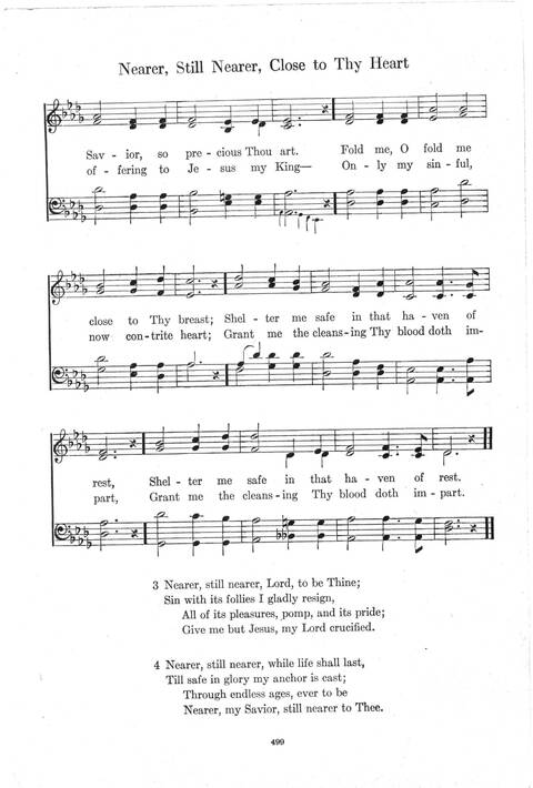 Psalter Hymnal (Red): doctrinal standards and liturgy of the Christian Reformed Church page 499