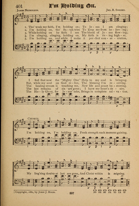 The Quartet: Four Complete Works in One Volume (Songs of Redeeming Love, The Ark of Praise, the Quiver of Sacred Song, and the Hymns of the Heart with Solos) page 357