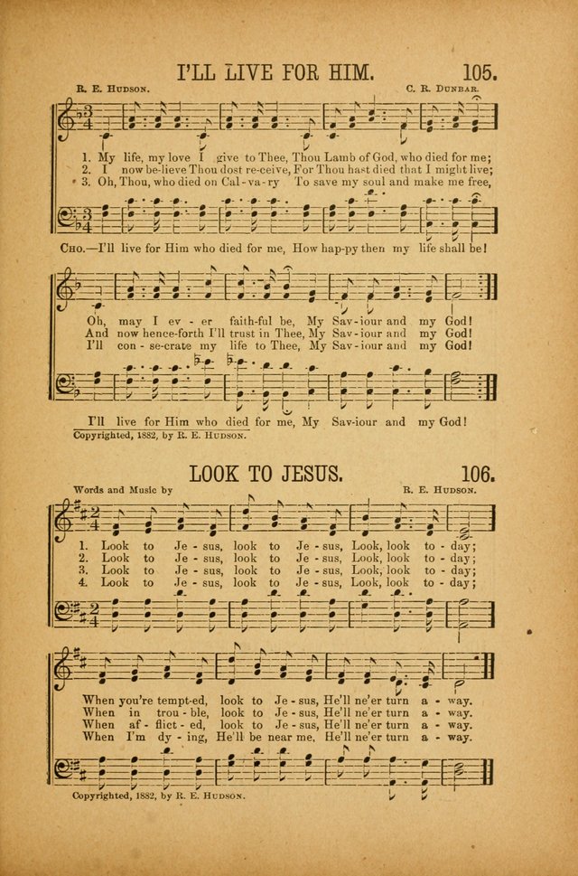 Quartette: containing Songs for the Ransomed, Songs of Love Peace and Joy, Gems of Gospel Song, Salvation Echoes, with one hundred choice selections added page 105
