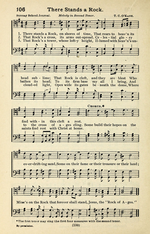 Quartets and Choruses for Men: A Collection of New and Old Gospel Songs to which is added Patriotic, Prohibition and Entertainment Songs page 108