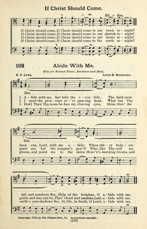 Quartets and Choruses for Men: A Collection of New and Old Gospel Songs to which is added Patriotic, Prohibition and Entertainment Songs page 111