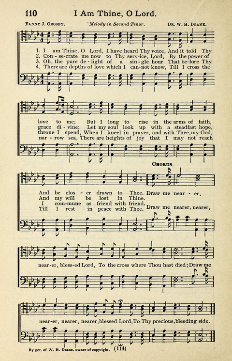 Quartets and Choruses for Men: A Collection of New and Old Gospel Songs to which is added Patriotic, Prohibition and Entertainment Songs page 112
