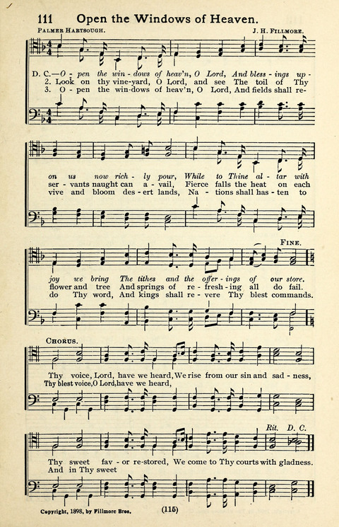 Quartets and Choruses for Men: A Collection of New and Old Gospel Songs to which is added Patriotic, Prohibition and Entertainment Songs page 113