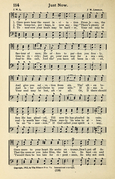 Quartets and Choruses for Men: A Collection of New and Old Gospel Songs to which is added Patriotic, Prohibition and Entertainment Songs page 116