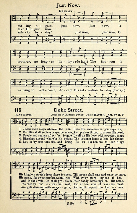Quartets and Choruses for Men: A Collection of New and Old Gospel Songs to which is added Patriotic, Prohibition and Entertainment Songs page 117