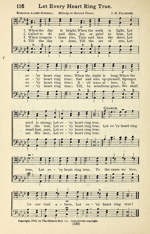 Quartets and Choruses for Men: A Collection of New and Old Gospel Songs to which is added Patriotic, Prohibition and Entertainment Songs page 118