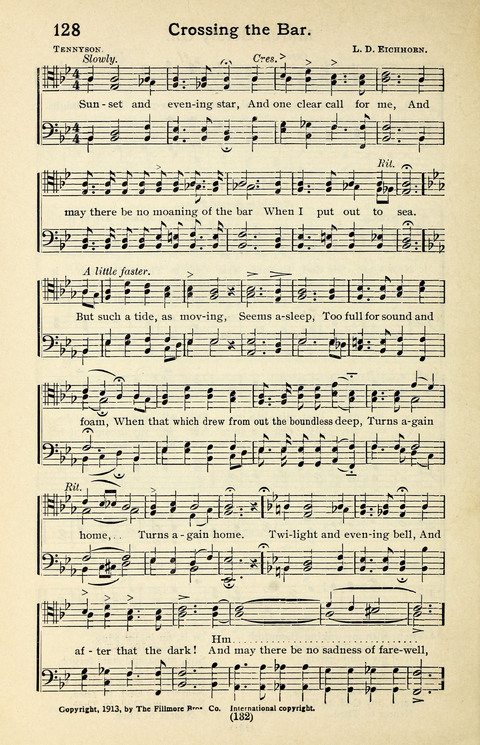 Quartets and Choruses for Men: A Collection of New and Old Gospel Songs to which is added Patriotic, Prohibition and Entertainment Songs page 130